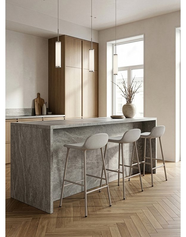 FORM BAR CHAIR LOW STEEL UPHOLSTERY | +colours 2