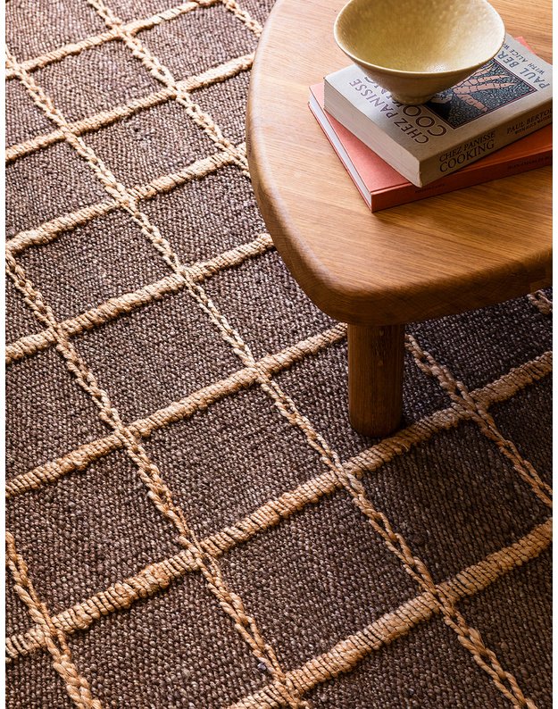 STRATA BRAIDED BROWN kilimas