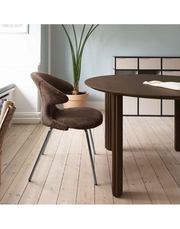 VALGOMOJO STALAS COMFORT CIRCLE | Dark Oak