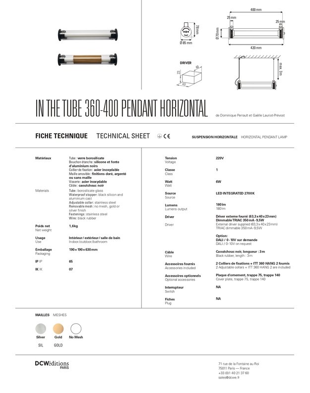 IN THE TUBE 360 PENDANT LAMP HORIZONTAL | +sizes