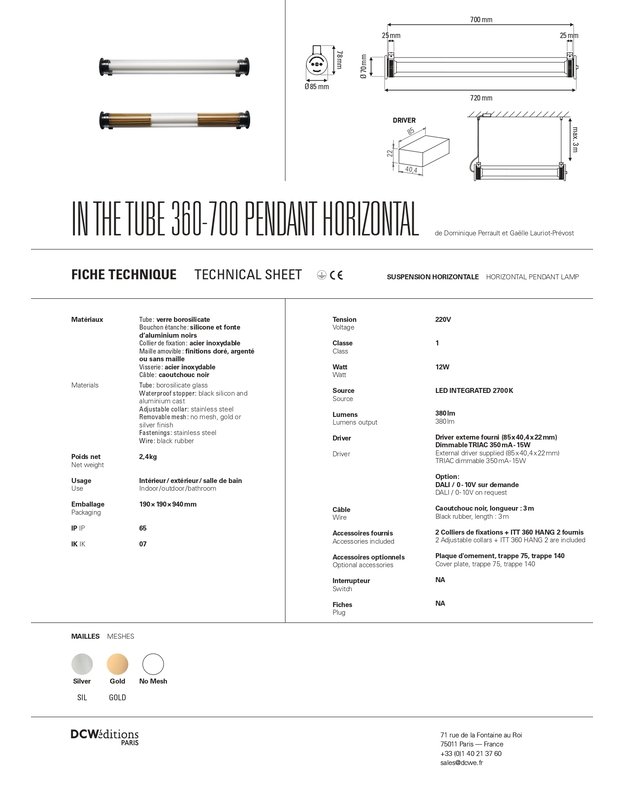 IN THE TUBE 360 PENDANT LAMP HORIZONTAL | +sizes