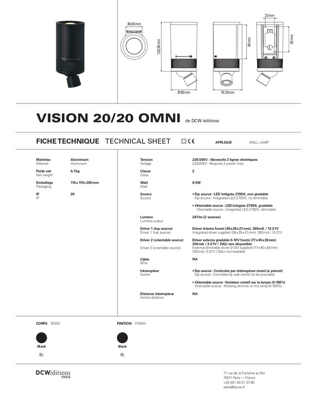 VISION 20/20 OMNI WALL LAMP 