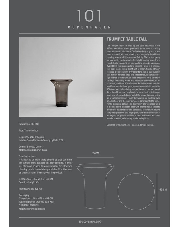 TRUMPET TABLE TALL | Smoked Forest 11