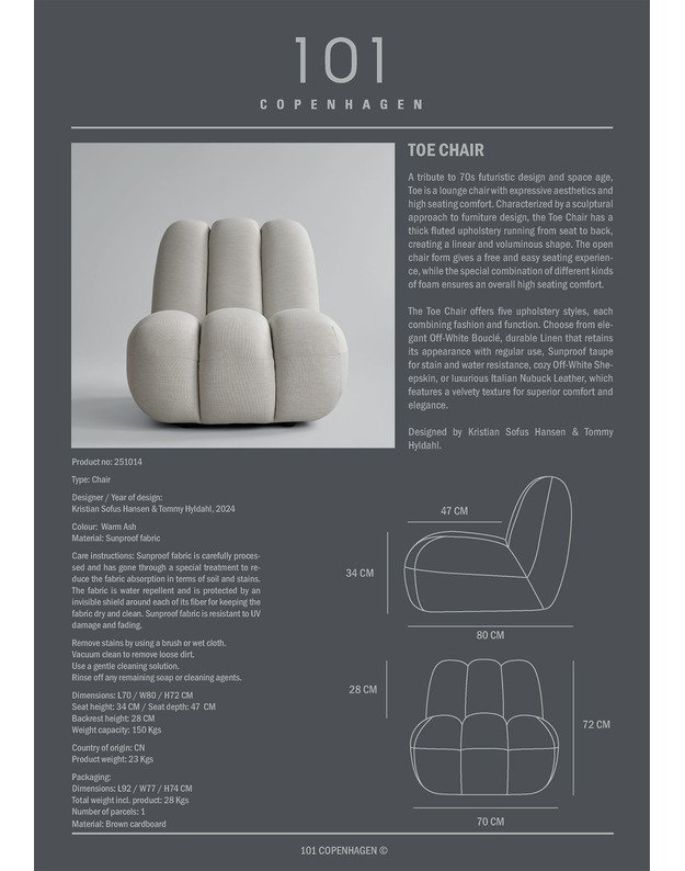 TOE LOUNGE CHAIR | Warm Ash 9