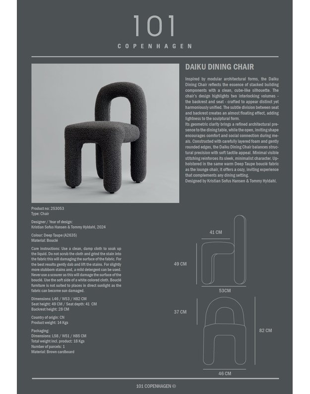 DAIKU CHAIR | Deep Taupe 4