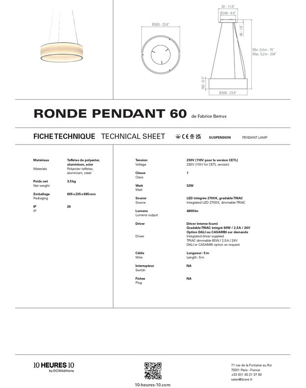 RONDE PENDANT LAMP | +sizes 9