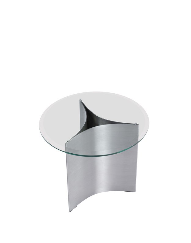 SIDE TABLE ARC HIGH| Brushed steel