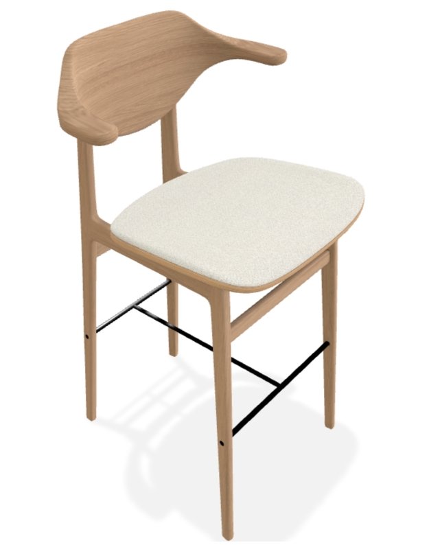 BUFALA UPHOLSTERY bar stool | +colours 6