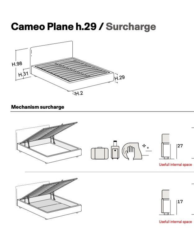 BED CAMEO PLANE H29 6
