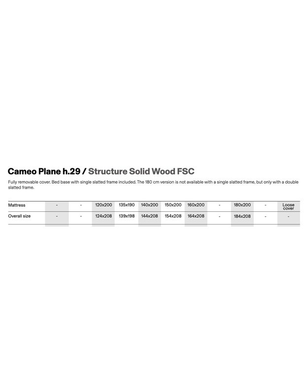 BED CAMEO PLANE H29 7