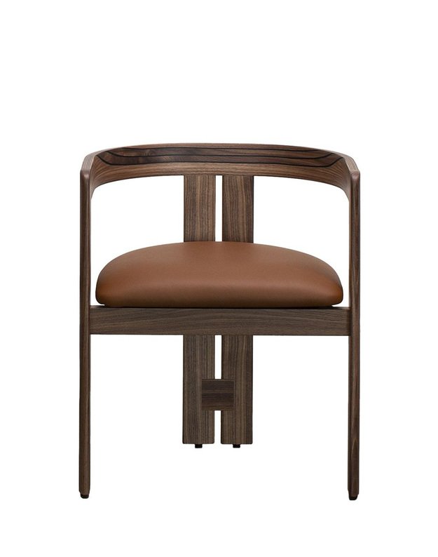 PIGRECO CHAIR by Tobia Scarpa | Walnut frame | Guarana leather | 1 