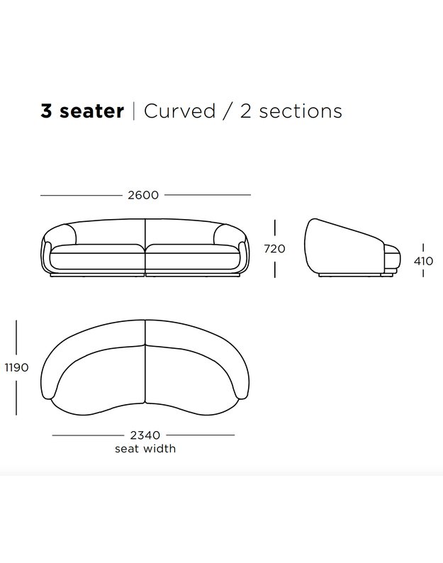SOFA MONTHOLON CURVED | Silenzio col. 08 9