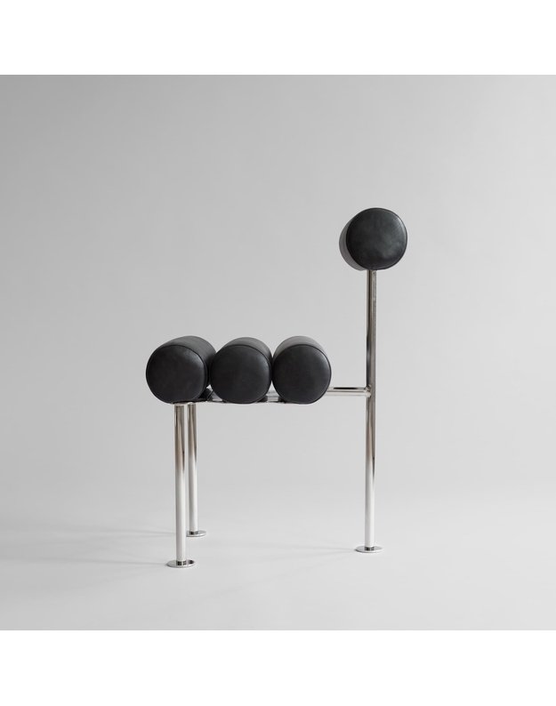 KĖDĖ HIRO | Stainless Steel - Aniline Leather Black