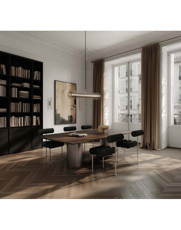 KĖDĖ HIRO | Stainless Steel - Aniline Leather Black