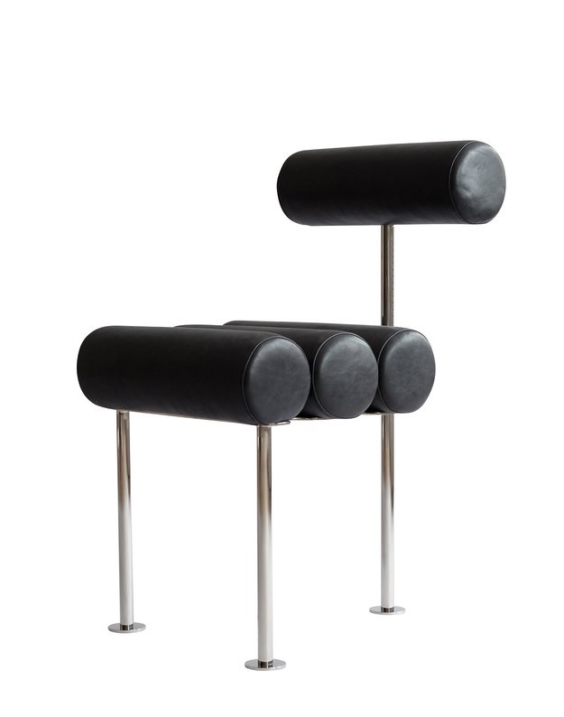 KĖDĖ HIRO | Stainless Steel - Aniline Leather Black