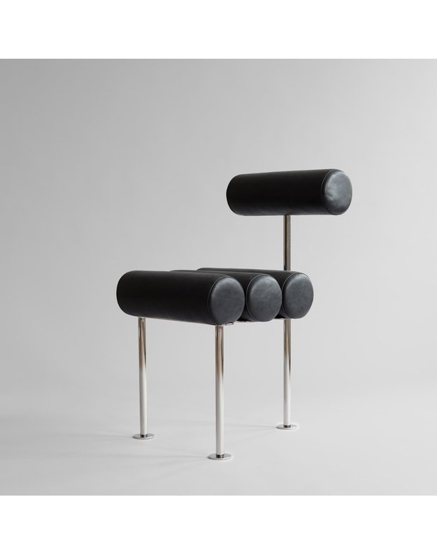 KĖDĖ HIRO | Stainless Steel - Aniline Leather Black