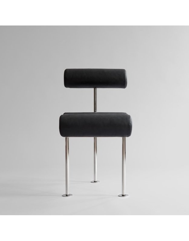 KĖDĖ HIRO | Stainless Steel - Aniline Leather Black