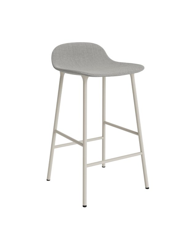 FORM BAR CHAIR LOW STEEL UPHOLSTERY | +colours
