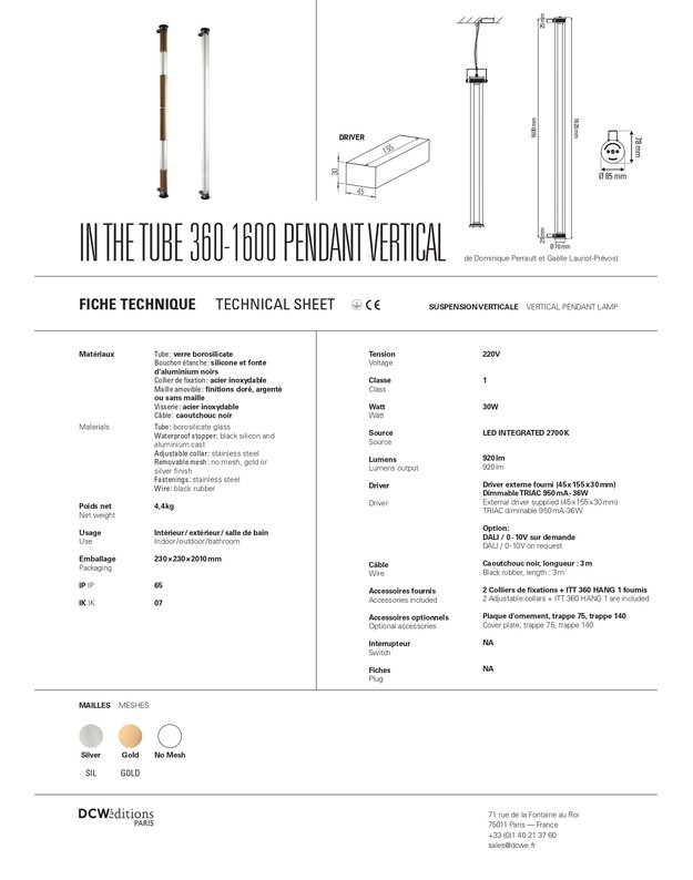 IN THE TUBE 360 PENDANT LAMP VERTICAL | +sizes