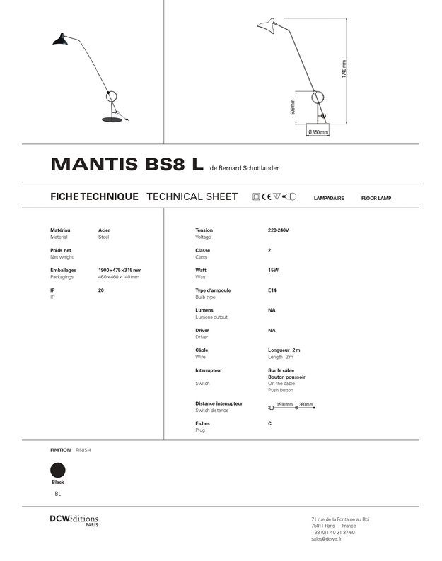 PASTATOMAS ŠVIESTUVAS MANTIS BS8 | +dydžiai