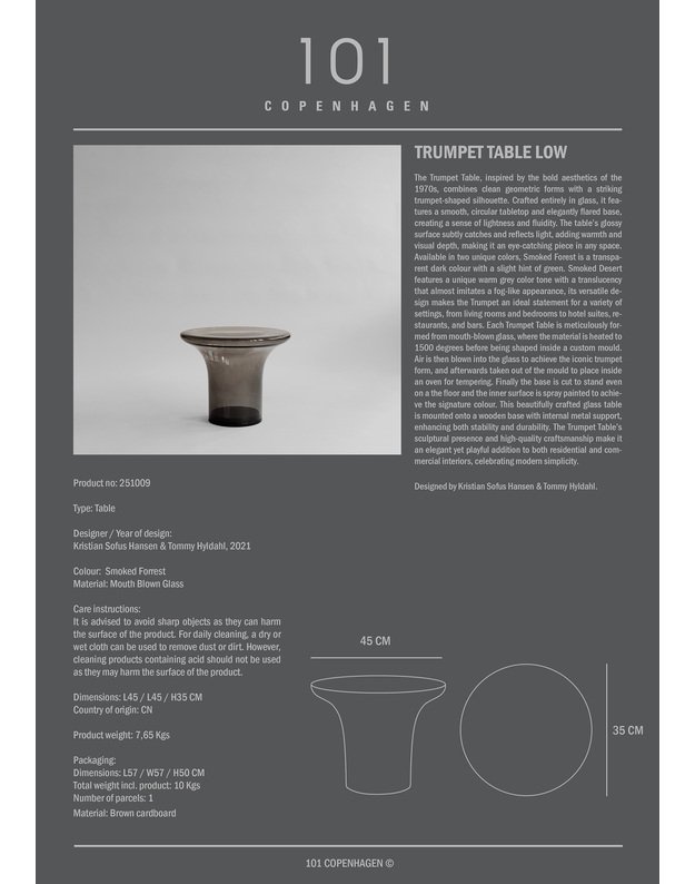 TRUMPET TABLE LOW | Smoked Forest 10