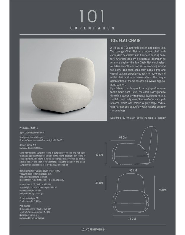 TOE CHAIR FLAT | Warm Ash 10