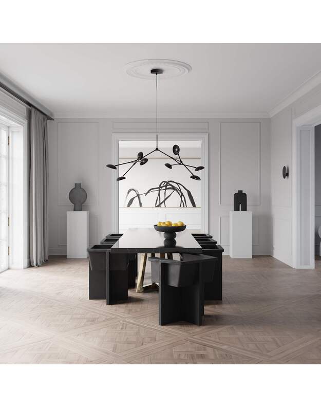 DROP CHANDELIER BURNED BLACK 2