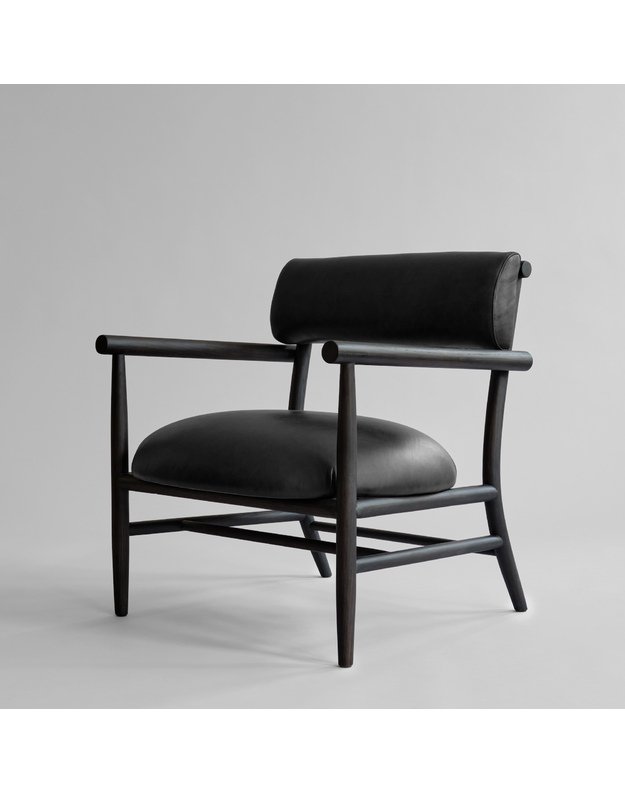 NAMA LOUNGE CHAIR | Aniline leather black 2