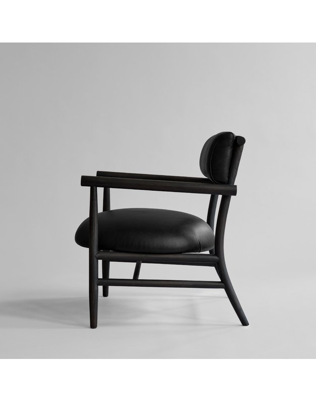 NAMA LOUNGE CHAIR | Aniline leather black 3