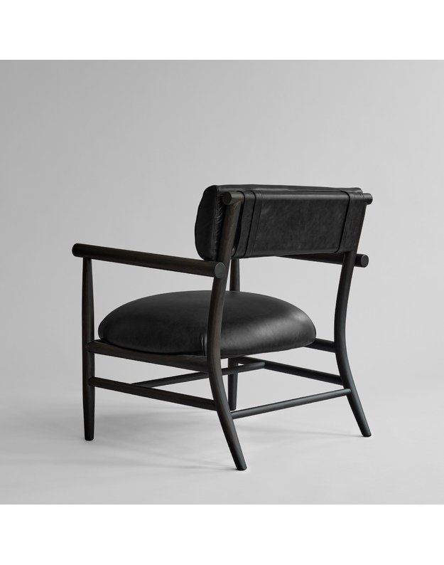 NAMA LOUNGE CHAIR | Aniline leather black 4