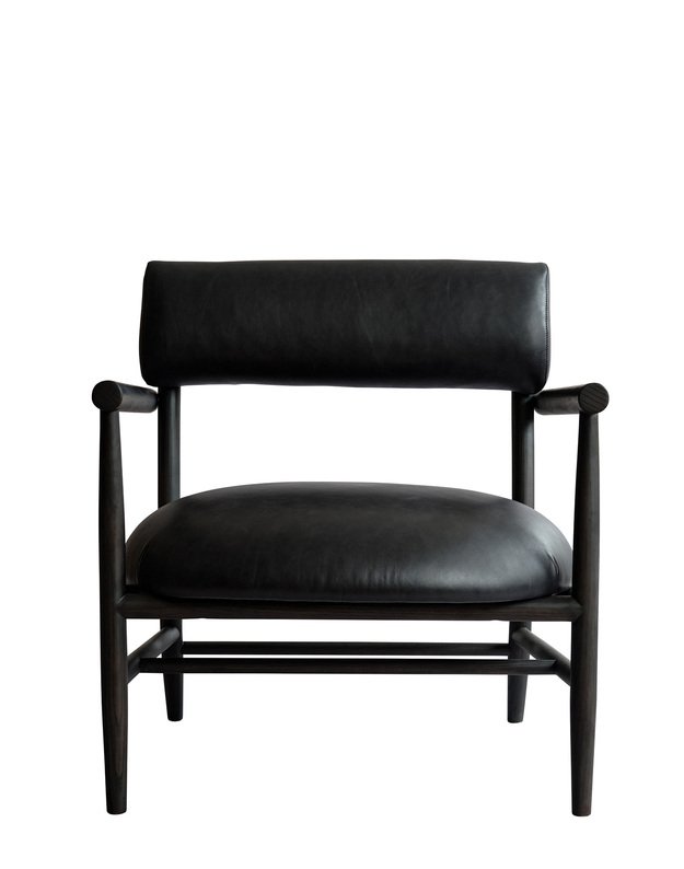 NAMA LOUNGE CHAIR | Aniline leather black