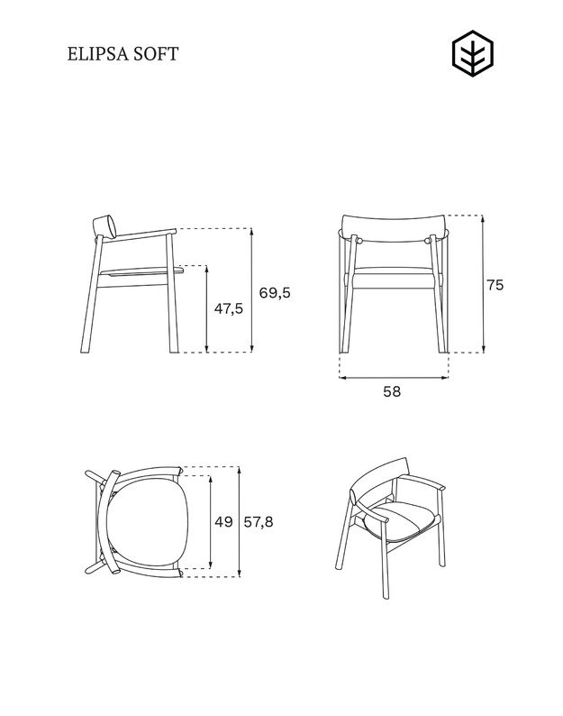 ELIPSA SOFT CHAIR | Black oak | Black Boucle 5