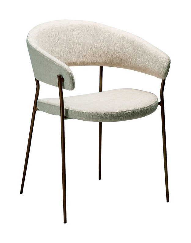 REBOOT kėdė | Simply beige boucle | Brass