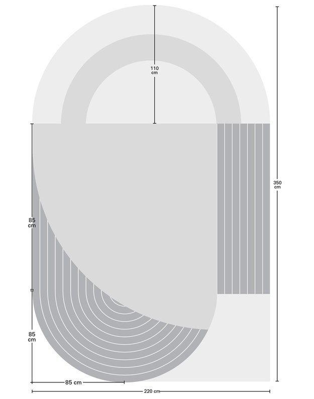 CIRCULAR BONE WHITE kilimas