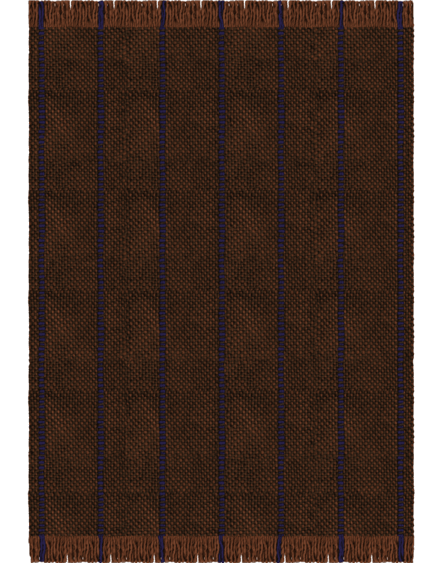 MASSPRODUCTIONS CORD BLUE BROWN kilimas