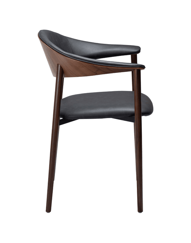KĖDĖ SU PORANKIAIS RAVISH | Raven Black | Walnut