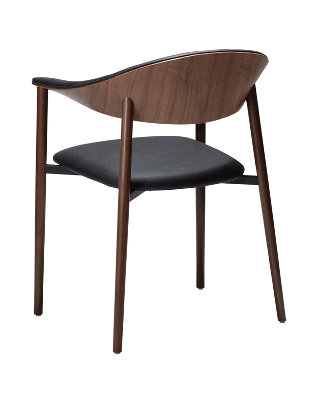 KĖDĖ SU PORANKIAIS RAVISH | Raven Black | Walnut