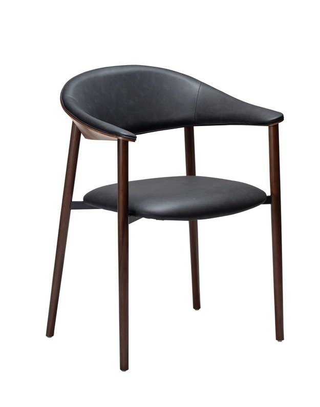 KĖDĖ SU PORANKIAIS RAVISH | Raven Black | Walnut