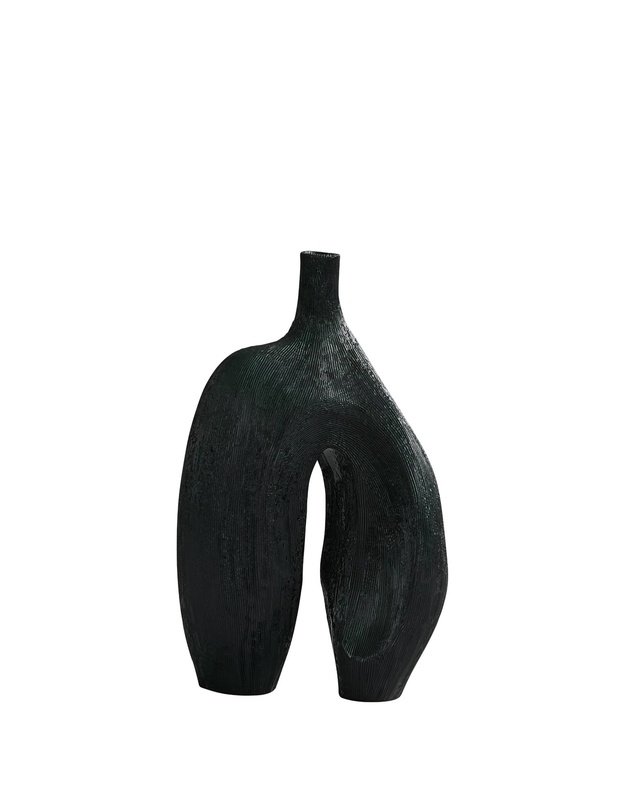 VAZA NI MEDIO | Carved Dark Green