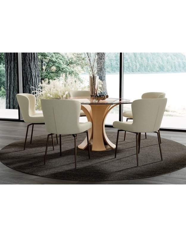 GLAM SWIVEL kėdė | frosted almond boucle 1