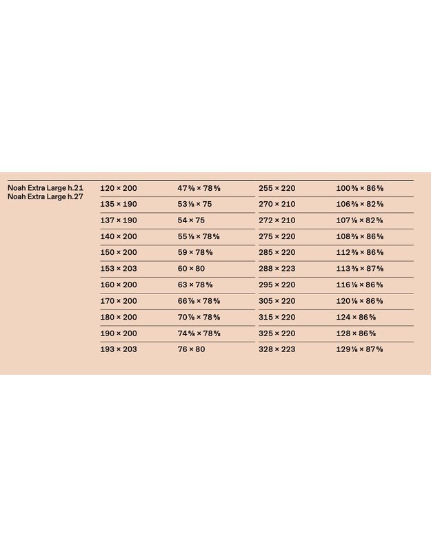 BED NOAH EXTRA LARGE H27 8