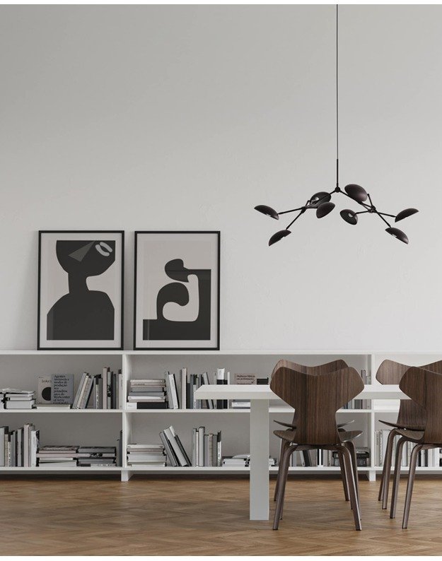 DROP CHANDELIER BURNED BLACK MINI 2