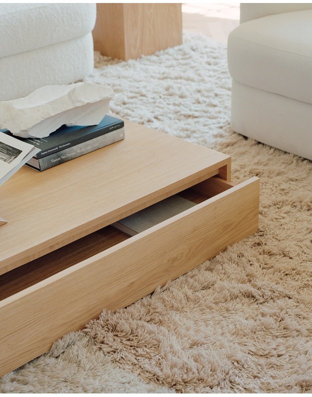 COFFEE TABLE MASS with drawer | Natural oak 2
