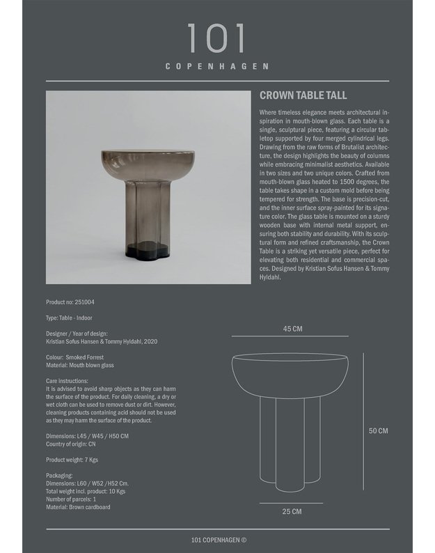 CROWN TABLE TALL | Smoked Forest 5