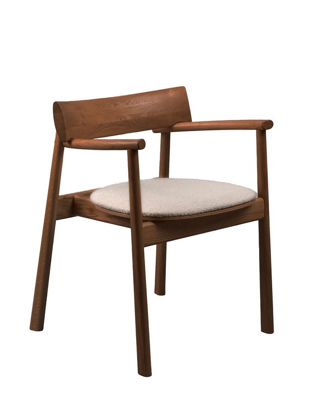 KĖDĖ ELIPSA SOFT | Dark brown oak | Sand Boucle 
