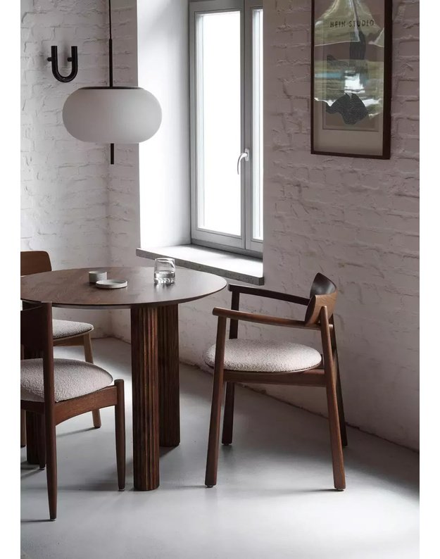 KĖDĖ ELIPSA SOFT | Dark brown oak | Sand Boucle 