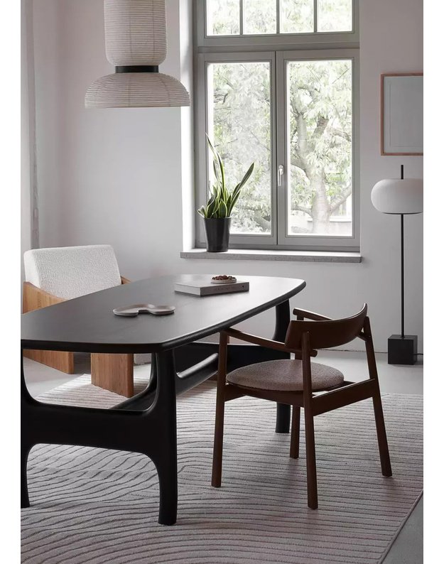 KĖDĖ ELIPSA SOFT | Dark brown oak | Sand Boucle 