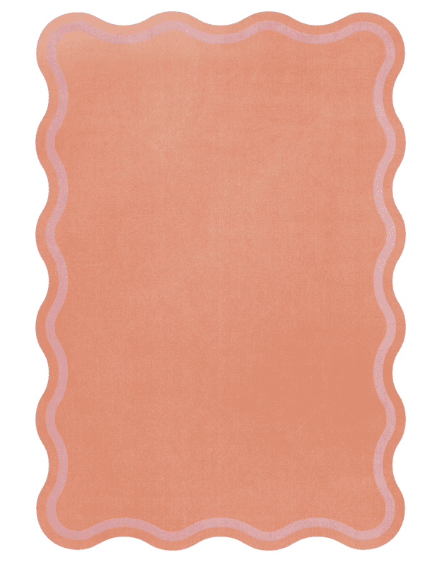 SCALLOP WATERMELON PINK kilimas
