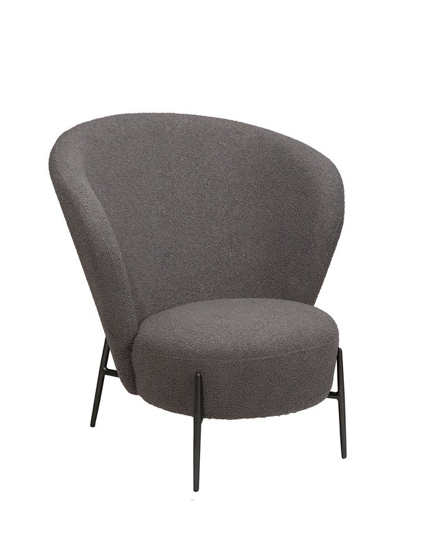 ORBIT lounge chair | stone RPES boucle