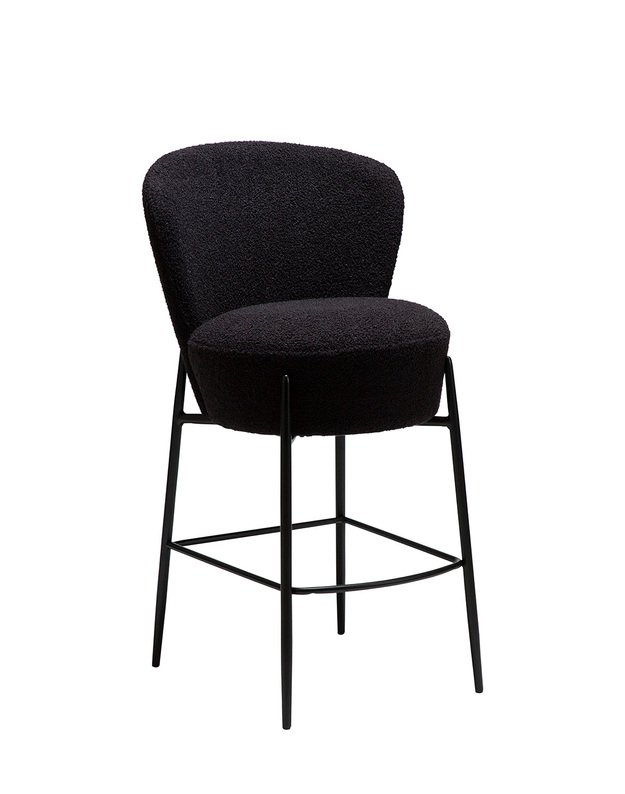 ORBIT bar stool | obsidian black boucle 